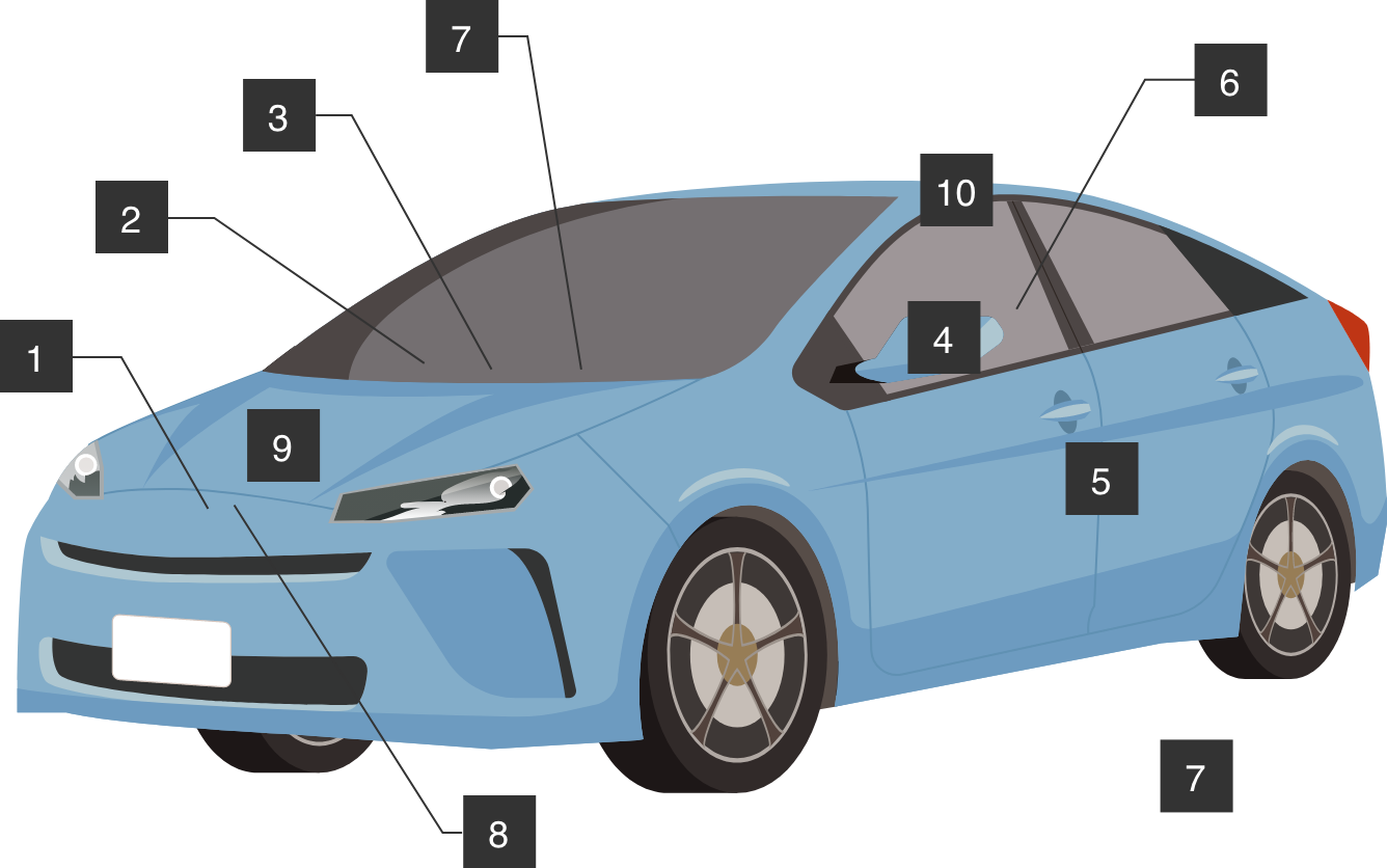 安全を守る重要な車のパーツに当社製品が使用されています